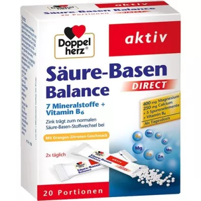 DOPPELHERZ Zuur-base balans DIRECT Pellets, 20 stuks