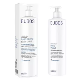 EUBOS FLÜSSIG blauw ongeparfumeerd met dispenser, 400 ml