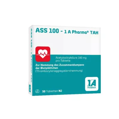 ASS 100-1A Pharma TAH Tabletten, 50 stuks ASS 100-1A Pharma TAH Tabletten, 50 stuks