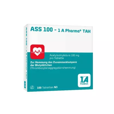 ASS 100-1A Pharma TAH Tabletten, 100 st ASS 100-1A Pharma TAH Tabletten, 100 st