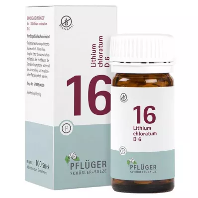 BIOCHEMIE ploegerspleister 16 Lithium chloratum D 6 bl, 100 st