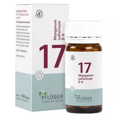 BIOCHEMIE Ploegpleister 17 Manganum sulphuricum D 6 tbl, 100 st BIOCHEMIE Ploegpleister 17 Manganum sulphuricum D 6 tbl, 100 st