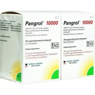 PANGROL 10.000 harde doppen met enterische coating, 200 stuks