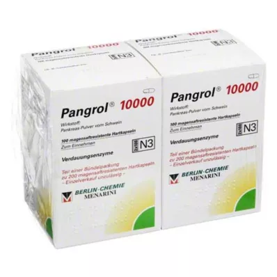 PANGROL 10.000 harde doppen met enterische coating, 200 stuks PANGROL 10.000 harde doppen met enterische coating, 200 stuks