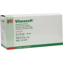 VLIWASOFT Vlieskompressen 5x5 cm steriel 4l., 150 st