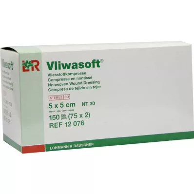VLIWASOFT Vlieskompressen 5x5 cm steriel 4l., 150 st