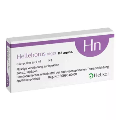 HELLEBORUS NIGER D 3 aquos.ampullen, 8 stuks