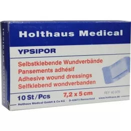 WUNDVERBAND Ypsipor steriel 5x7,2 cm, 10 stuks