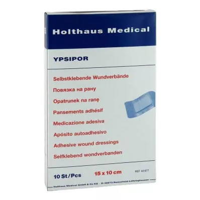 WUNDVERBAND Ypsipor steriel 10x15 cm, 10 stuks WUNDVERBAND Ypsipor steriel 10x15 cm, 10 stuks