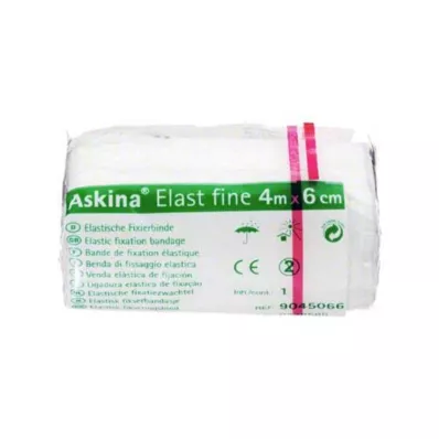 ASKINA Elastisch fijn verband 6 cmx4 m cellofaan, 1 st