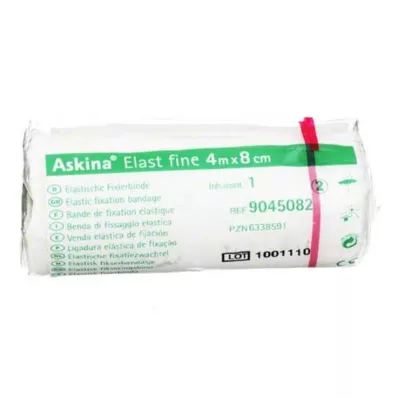 Askina Elast Fijn verband 4mx8cm cellofaan gecoat, 1 stuk Askina Elast Fijn verband 4mx8cm cellofaan gecoat, 1 stuk