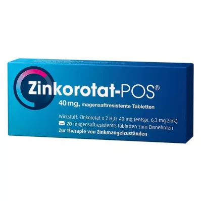 Zinkorotaat-POS maagsapresistente tabletten, 20 stuks Zinkorotaat-POS maagsapresistente tabletten, 20 stuks