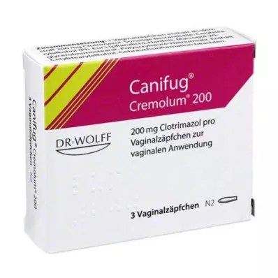 CANIFUG Cremolum 200 vaginale zetpillen, 3 stuks CANIFUG Cremolum 200 vaginale zetpillen, 3 stuks