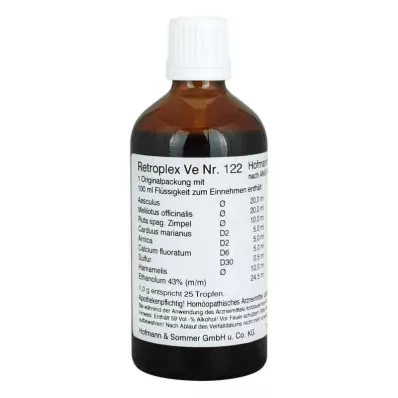 RETROPLEX VE Nr.122 druppels, 100 ml RETROPLEX VE Nr.122 druppels, 100 ml