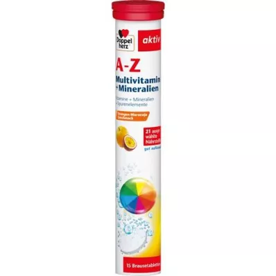 DOPPELHERZ A-Z Multivitamine+Mineralen bruistabletten, 15 stuks