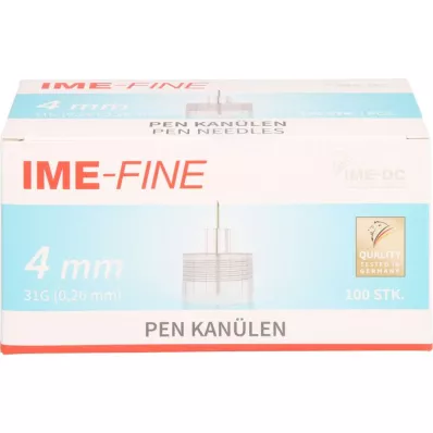 IME-fijne universele pencanule 31 G 4 mm, 100 stuks