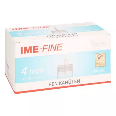 IME-fijne universele pencanule 31 G 4 mm, 100 stuks