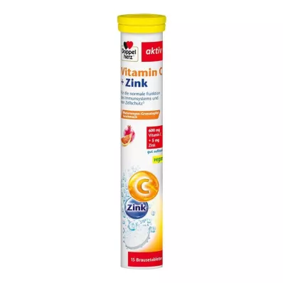 DOPPELHERZ Vitamine C+Zink bruistabletten, 15 stuks DOPPELHERZ Vitamine C+Zink bruistabletten, 15 stuks