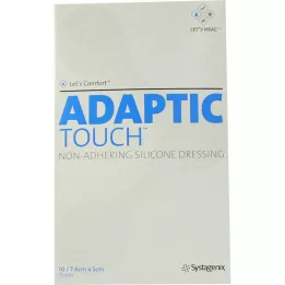 ADAPTIC Touch 5x7,6 cm niet-klevend siliconenverband, 10 stuks