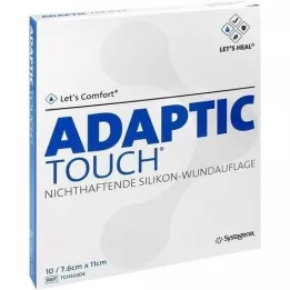 ADAPTIC Touch 7,6x11 cm niet-klevend siliconenverband, 10 stuks