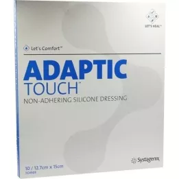 ADAPTIC Touch 12,7x15 cm niet-hechtend siliconen wondverband, 10 stuks