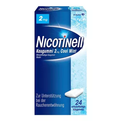 NICOTINELL Kauwgom Cool Mint 2 mg, 24 stuks NICOTINELL Kauwgom Cool Mint 2 mg, 24 stuks
