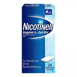 NICOTINELL Kauwgom Cool Mint 4 mg, 24 stuks
