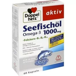 DOPPELHERZ Zeevisolie Omega-3 1.000 mg+Fols.Caps., 60 st