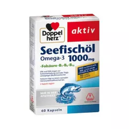 DOPPELHERZ Zeevisolie Omega-3 1.000 mg+Fols.Caps., 60 st
