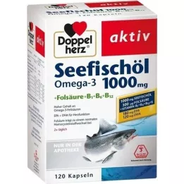 DOPPELHERZ Zeevisolie Omega-3 1.000 mg+Fols.Caps., 120 st