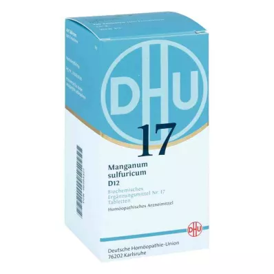 BIOCHEMIE DHU 17 Manganum sulphuricum D 12 tbl, 420 st BIOCHEMIE DHU 17 Manganum sulphuricum D 12 tbl, 420 st