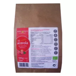 ACEROLA 100% Biologisch Puur Natuurlijk Vit.C Poeder, 500 g