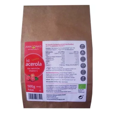 ACEROLA 100% Biologisch Puur Natuurlijk Vit.C Poeder, 500 g ACEROLA 100% Biologisch Puur Natuurlijk Vit.C Poeder, 500 g