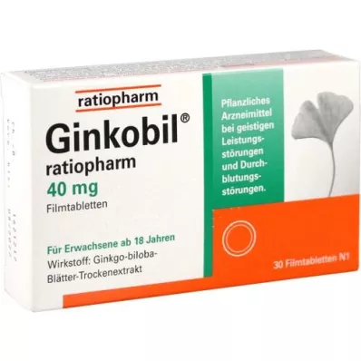 GINKOBIL-ratiopharm 40 mg filmomhulde tabletten, 30 st