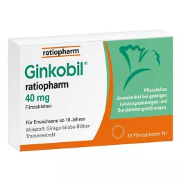 GINKOBIL-ratiopharm 40 mg filmomhulde tabletten, 30 st