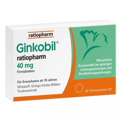 GINKOBIL-ratiopharm 40 mg filmomhulde tabletten, 30 st