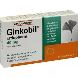 GINKOBIL-ratiopharm 40 mg filmomhulde tabletten, 60 st