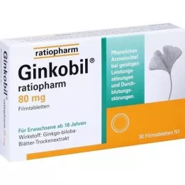 GINKOBIL-ratiopharm 80 mg filmomhulde tabletten, 30 st