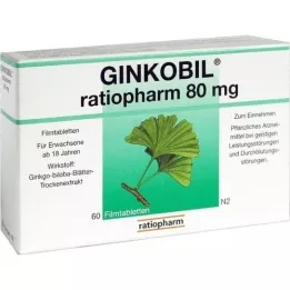 GINKOBIL-ratiopharm 80 mg filmomhulde tabletten, 60 st