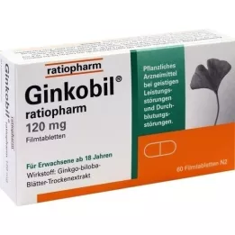 GINKOBIL-ratiopharm 120 mg filmomhulde tabletten, 60 st