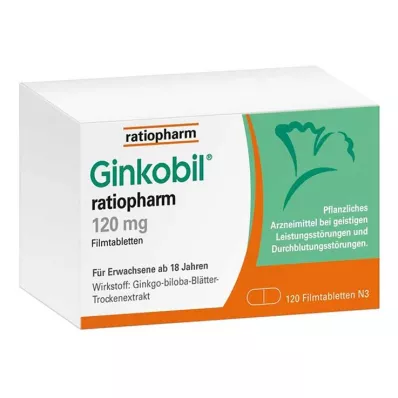 GINKOBIL-ratiopharm 120 mg filmomhulde tabletten, 120 st GINKOBIL-ratiopharm 120 mg filmomhulde tabletten, 120 st