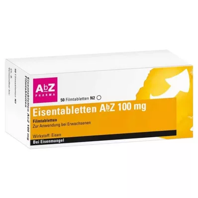 IJzertabletten AbZ 100 mg filmomhulde tabletten, 50 stuks IJzertabletten AbZ 100 mg filmomhulde tabletten, 50 stuks