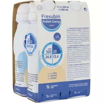 FRESUBIN PROTEIN Energie DRINK Notenfles, 4X200 ml