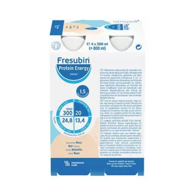 FRESUBIN PROTEIN Energie DRINK Notenfles, 4X200 ml FRESUBIN PROTEIN Energie DRINK Notenfles, 4X200 ml