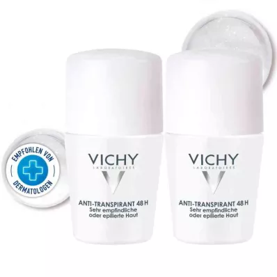 Vichy Deo Roll on Gevoelige Anti-transpirant 48u Dubbel.(2x50ml) Vichy Deo Roll on Gevoelige Anti-transpirant 48u Dubbel.(2x50ml)