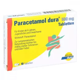 PARACETAMOL dura 500 mg tabletten, 10 st