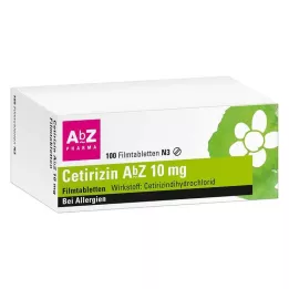 CETIRIZIN AbZ 10 mg filmomhulde tabletten, 100 st