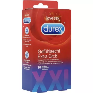 DUREX Gevoelige extra grote condooms, 10 stuks