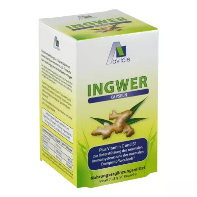INGWER 500 mg capsules+vitamine B1+C, 90 stuks