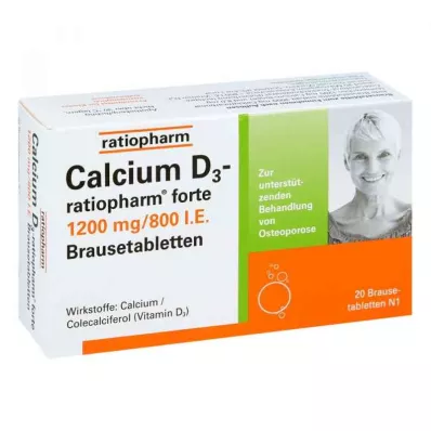 CALCIUM D3-ratiopharm forte bruistabletten, 20 stuks